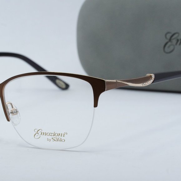 FINAL PRICE NEW EMOZIONI EM 4396 0FG4 00 BROWN GOLD EYEGLASSES main image 6